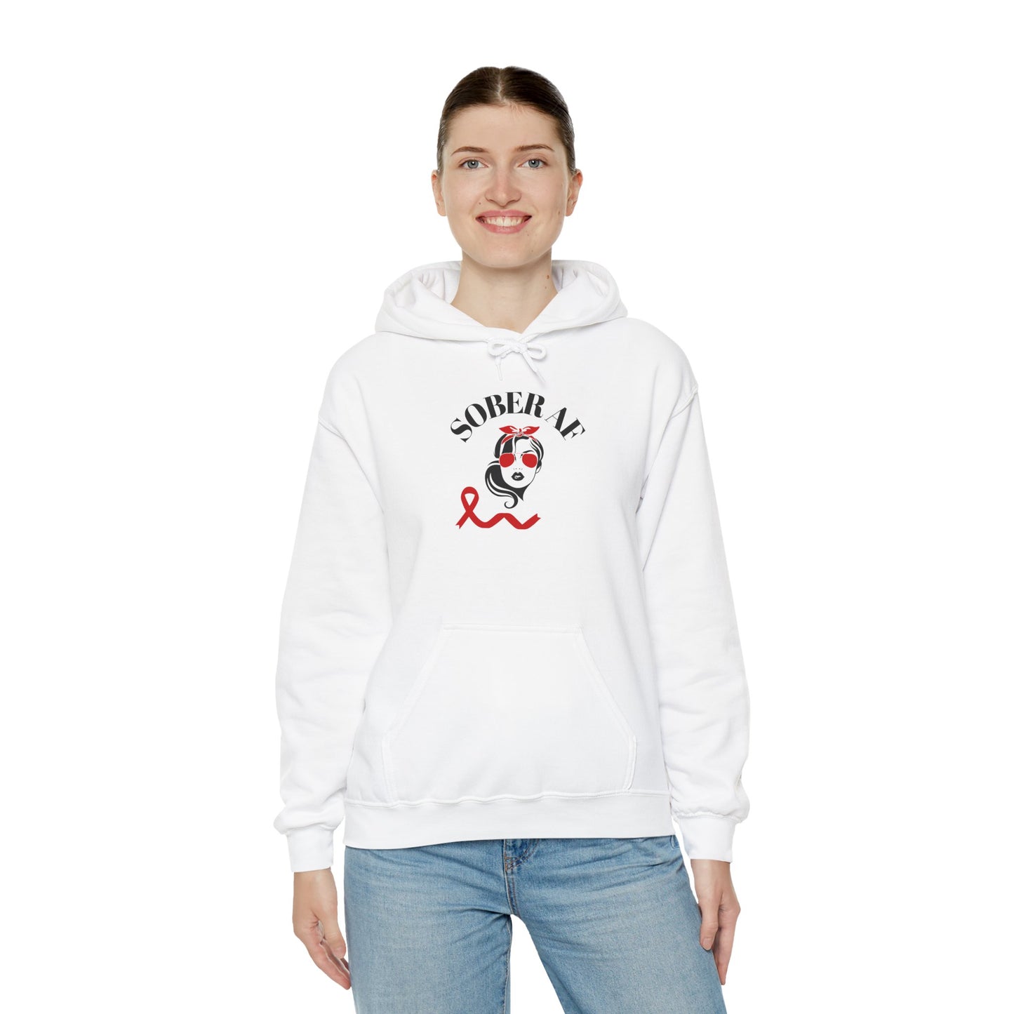 Sober AF Awareness Hoodie - Unisex Heavy Blend™ Sweatshirt