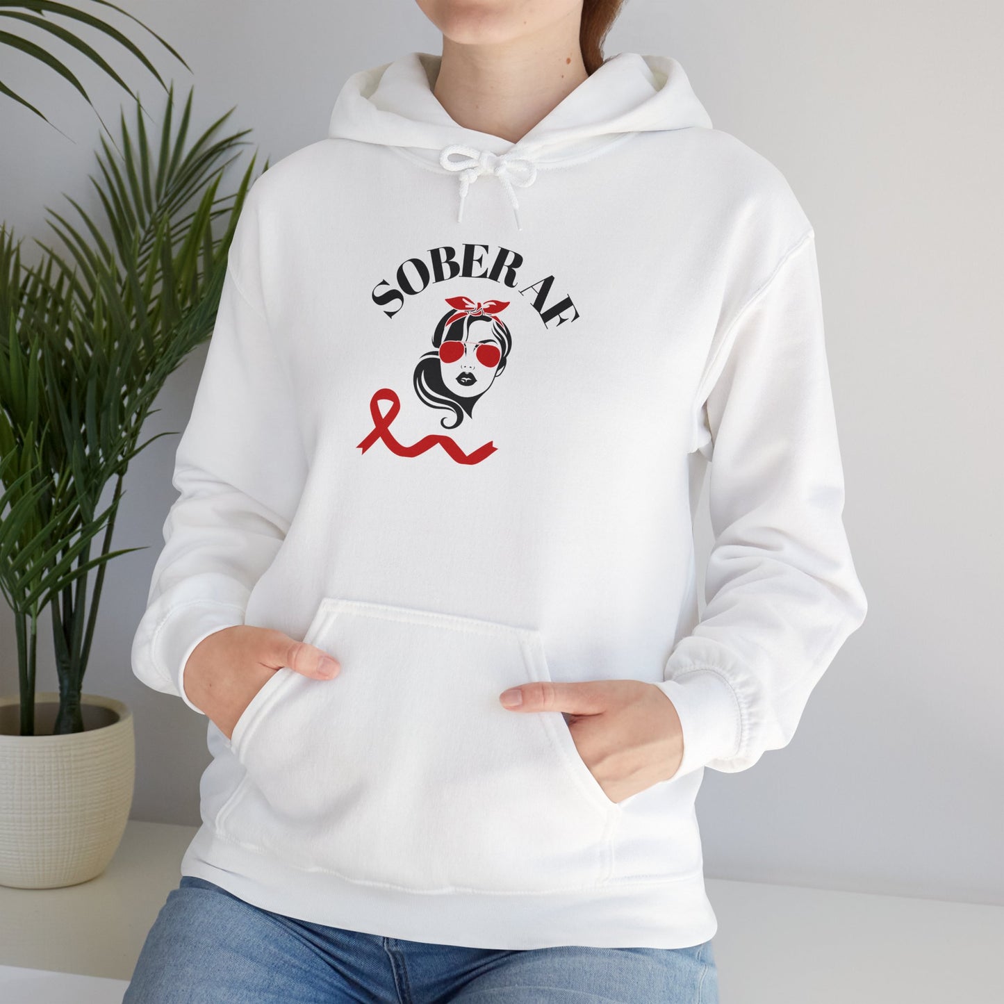 Sober AF Awareness Hoodie - Unisex Heavy Blend™ Sweatshirt