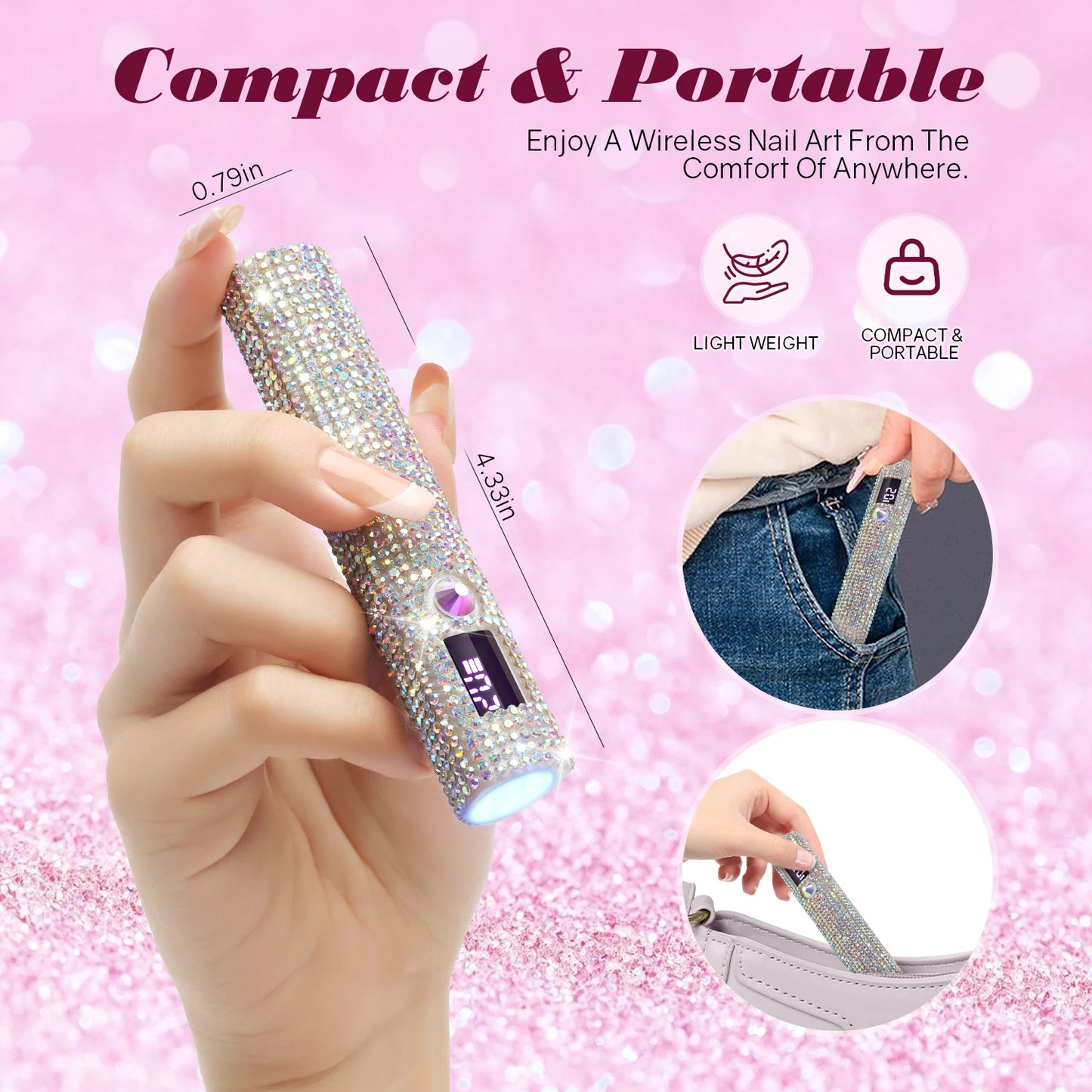 Portable Handheld UV/LED Nail Dryer Lamp