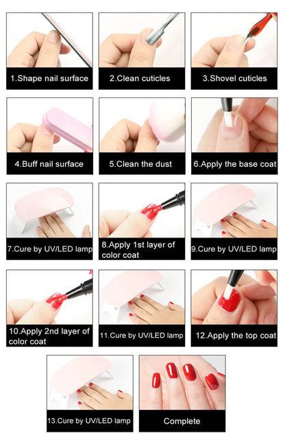 Gel Nail Polish Pens - BUY 3 or more for a FREE handheld UV/LED nail lamp