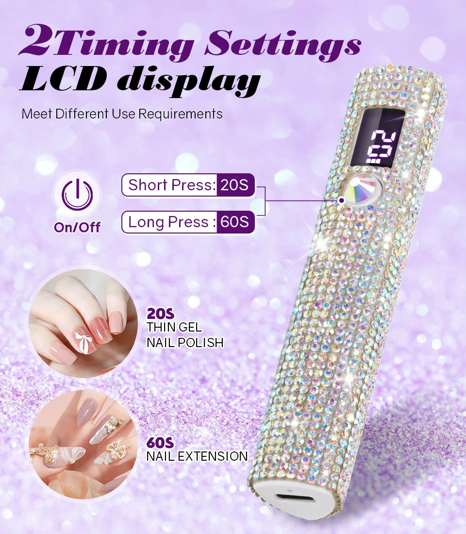 Portable Handheld UV/LED Nail Dryer Lamp