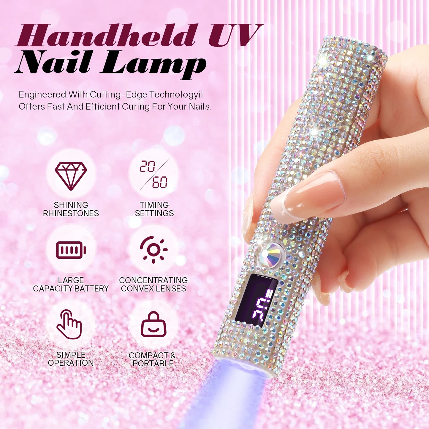 Portable Handheld UV/LED Nail Dryer Lamp